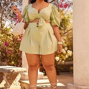 Fashion To Figure Mint Green Short Set Size 1 which is their XL